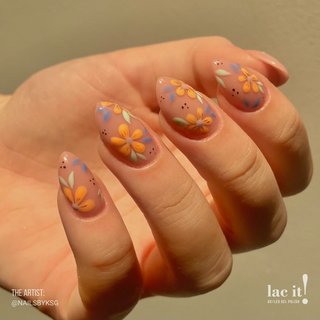 en Vogue Lac it! Out of office-nail polish kit for professional nails and extensions. Includes colors: Do not disturb, poolside, unlplugged and off the clock. Shown on nails with nail art